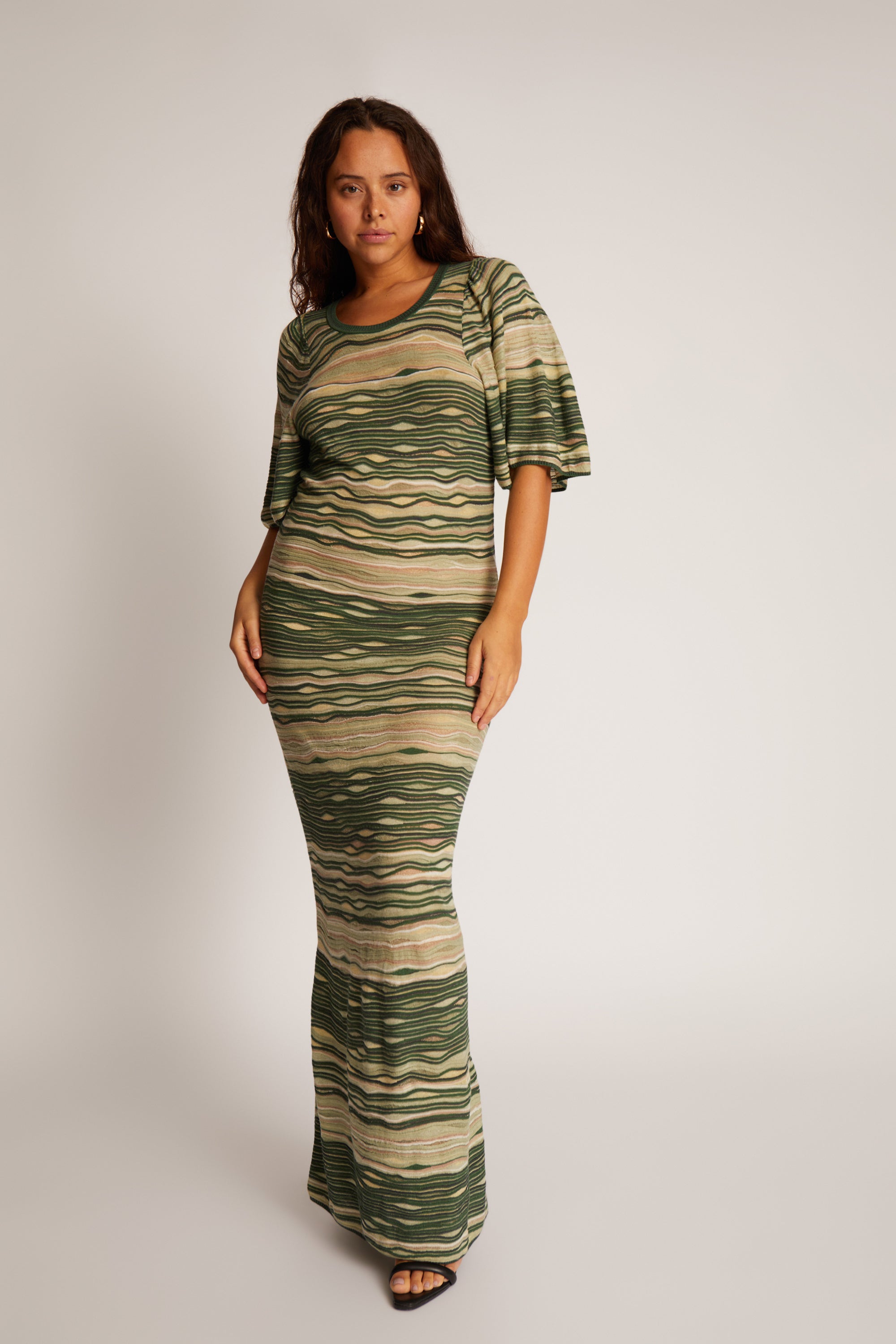 dusty green maxi dress Women's Light dusty green Draped Maxi Dress