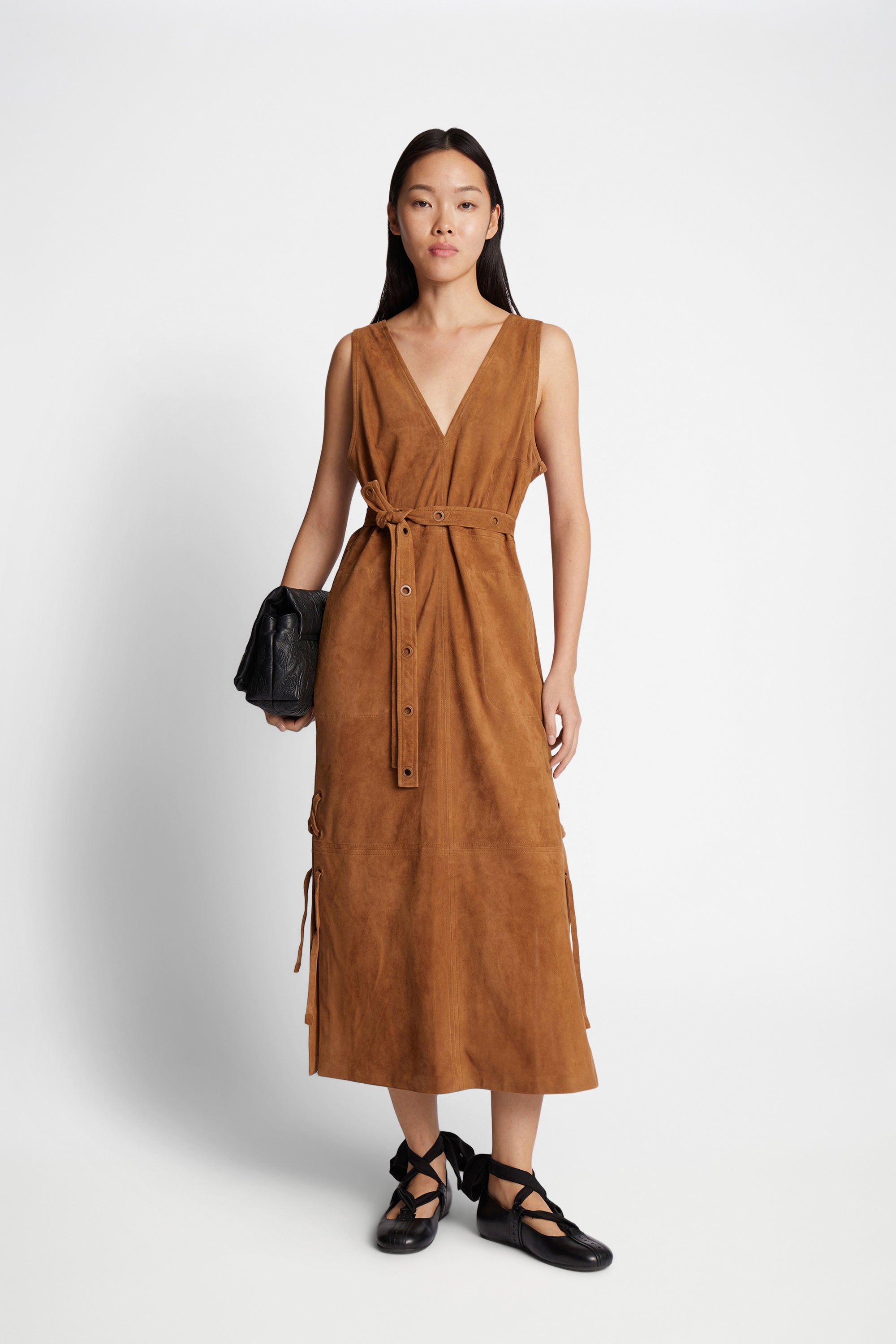 camel fall dress Petal and Pup Women's Nova Wrap Knit Midi Dress