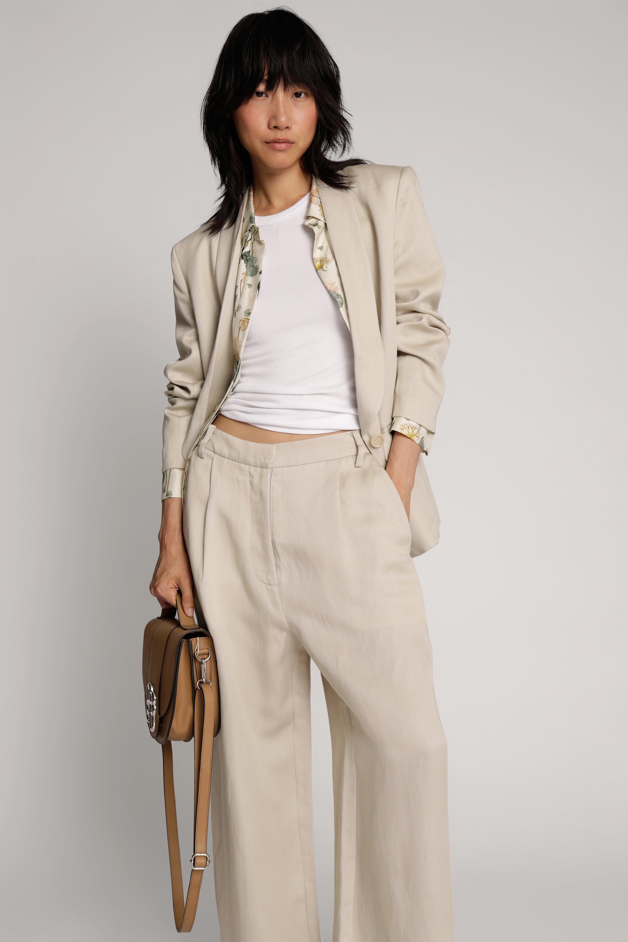 MUNTHE Kosmila wide-leg trousers - Yellow