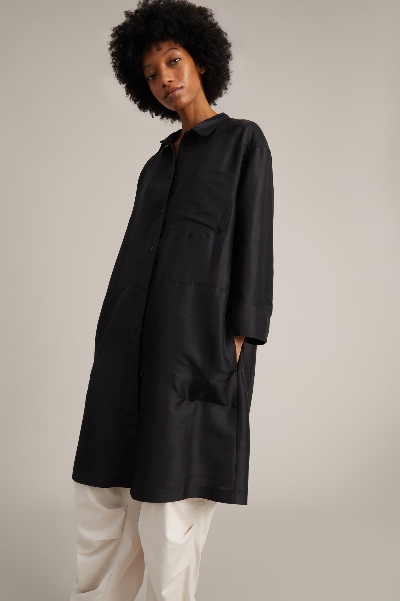 Cos draped boxy shirt dress on sale